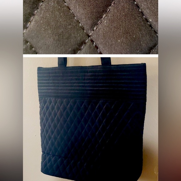 Vera Bradley Leopard Lined Black Quilted Large Tote Excellent condition - Picture 2 of 10